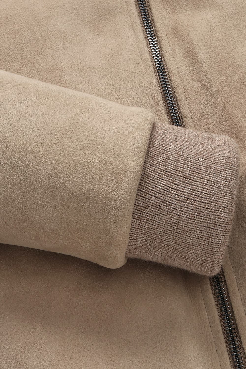 램스킨 스웨이드 블루종 802 베이지 점퍼