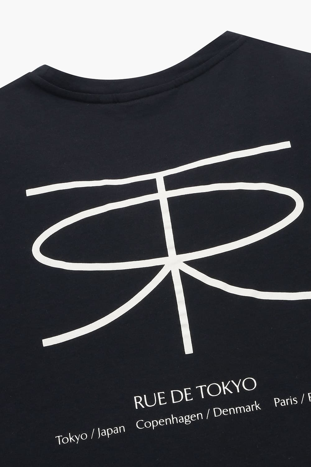 THORSTEN 코튼 로고 103 블랙 반소매 티셔츠