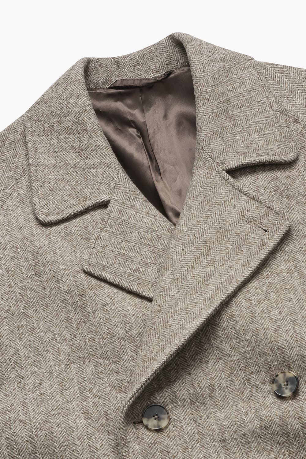 GRANDAD 울 레글런 벨트 101 브라운 롱 코트