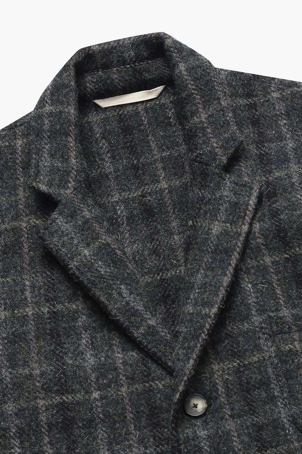 GEOGRAPHY 울 건클럽 체크 101 차콜그레이 테일러드 자켓