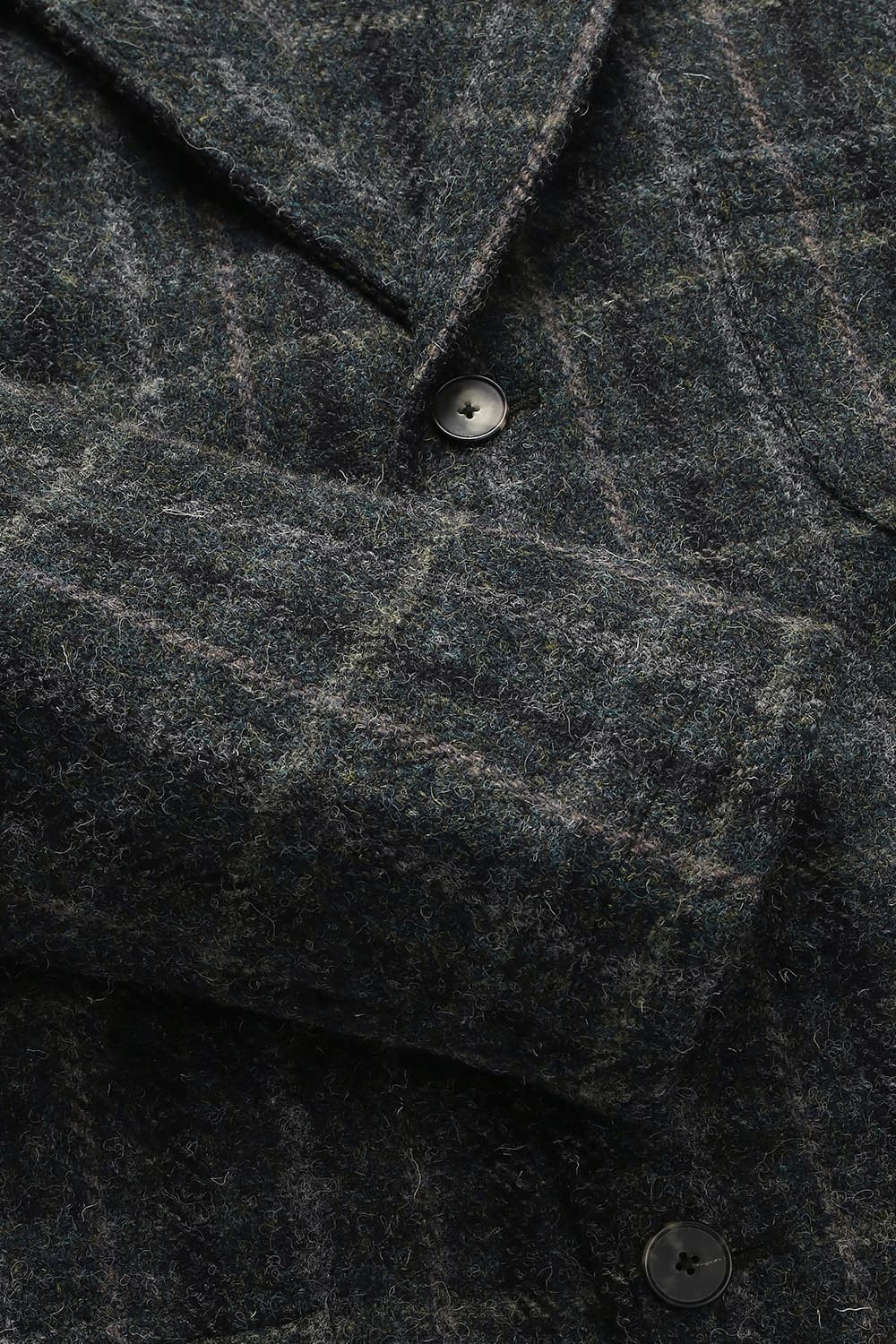 GEOGRAPHY 울 건클럽 체크 101 차콜그레이 테일러드 자켓