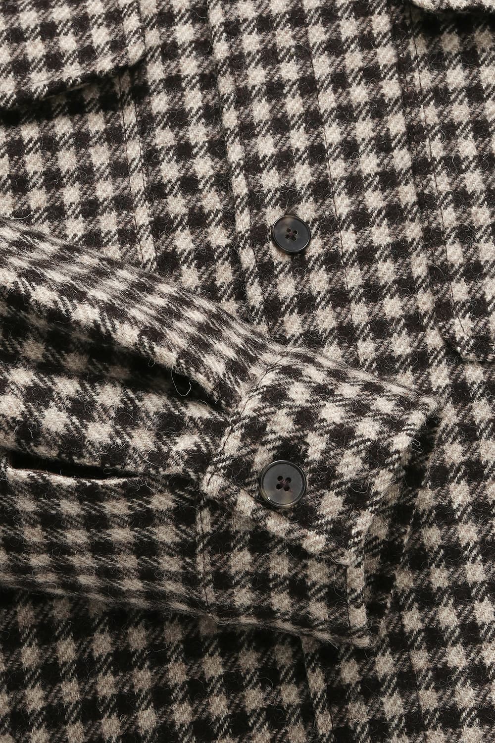 울 오버핏 셔츠형 101 다크브라운 캐주얼 자켓