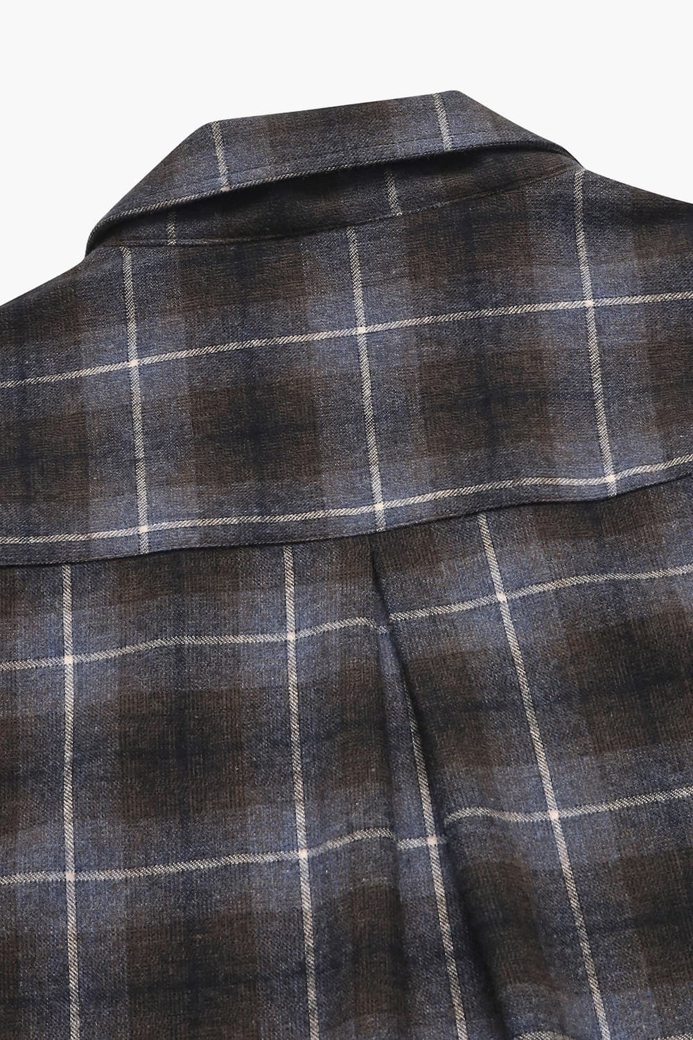 코튼 옴브레 체크 캠프 카라 104 퍼플 셔츠