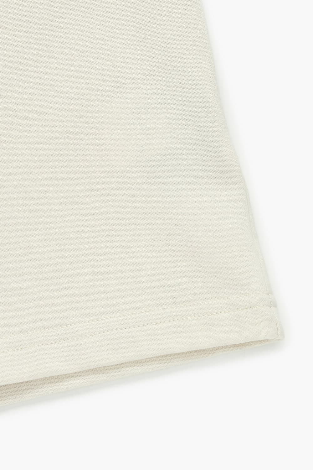 코튼 프린트 오버사이즈 101 아이보리 반소매 티셔츠