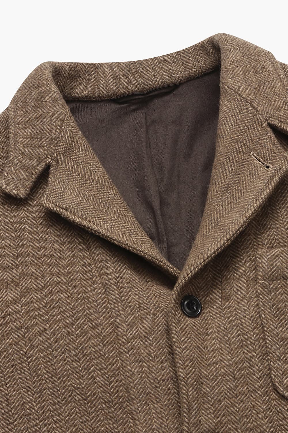 울 혼방 테일러드 브라운 캐주얼 자켓