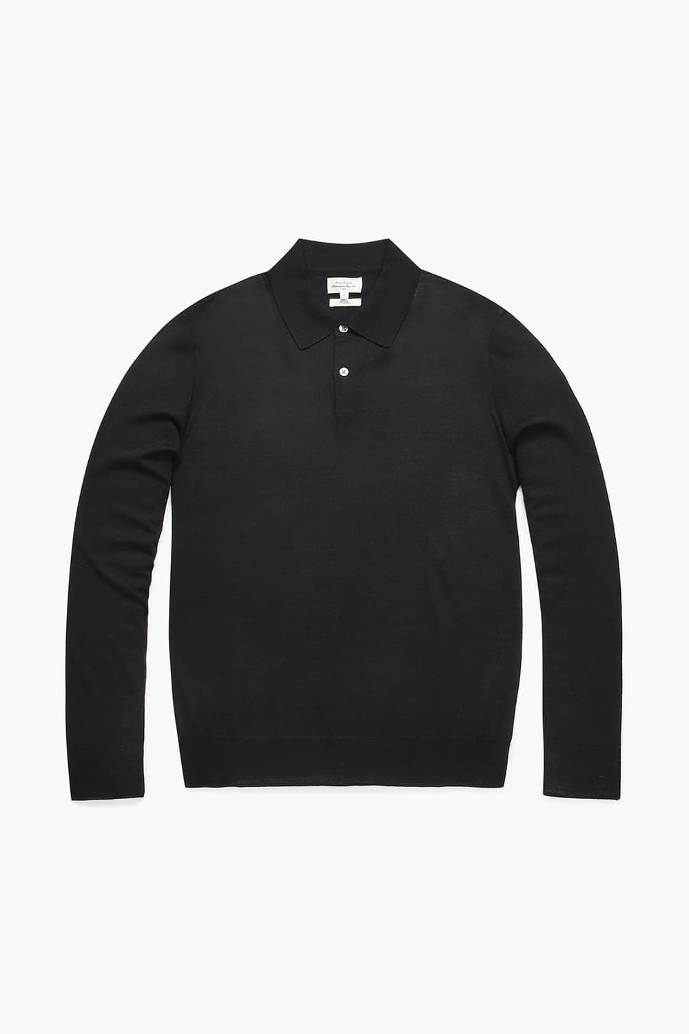 MERINO POLO 울 폴로 101 블랙 긴소매 니트
