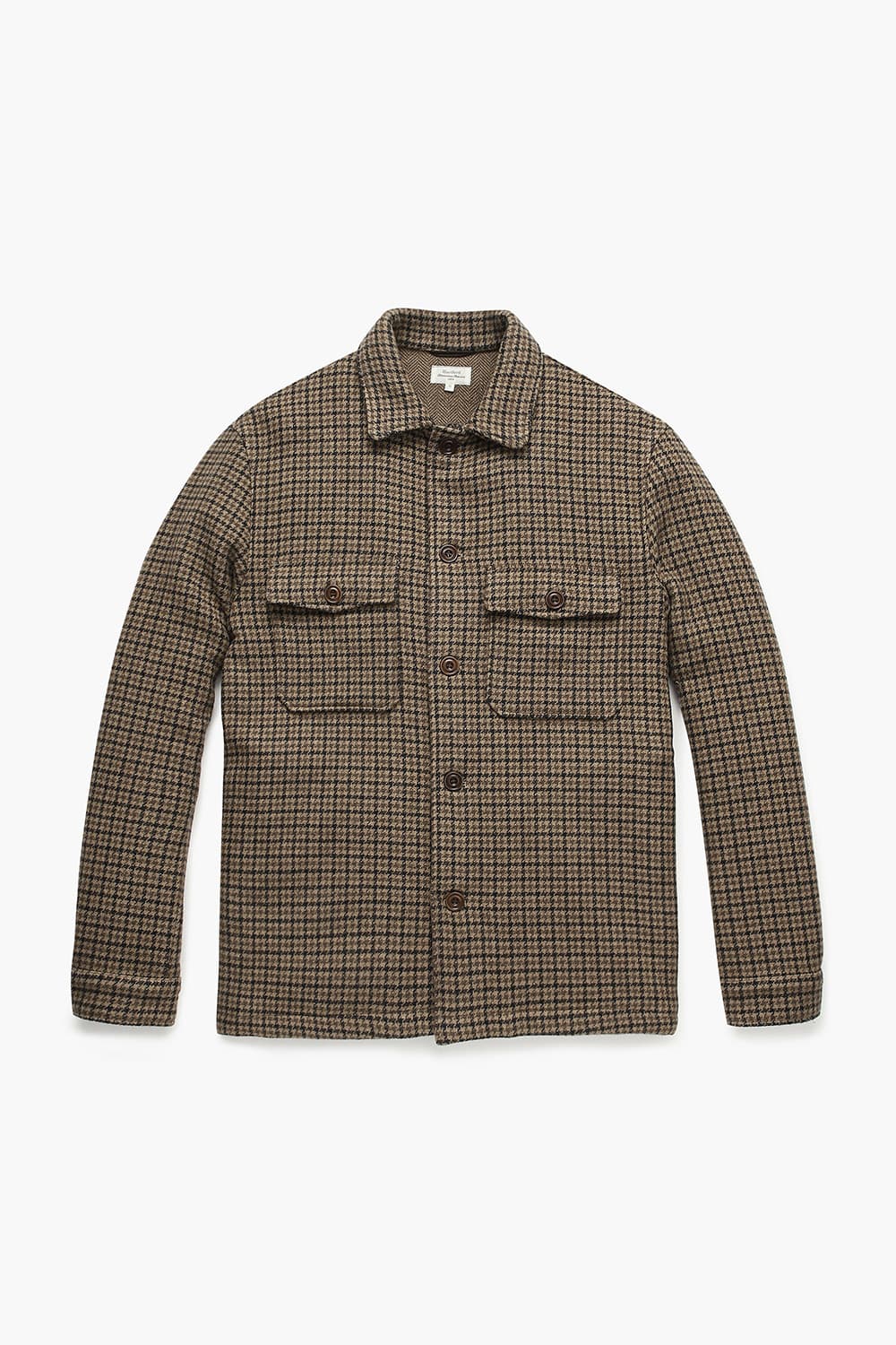 DAY 울 혼방 깅엄 체크 셔츠형 107 브라운 캐주얼 자켓