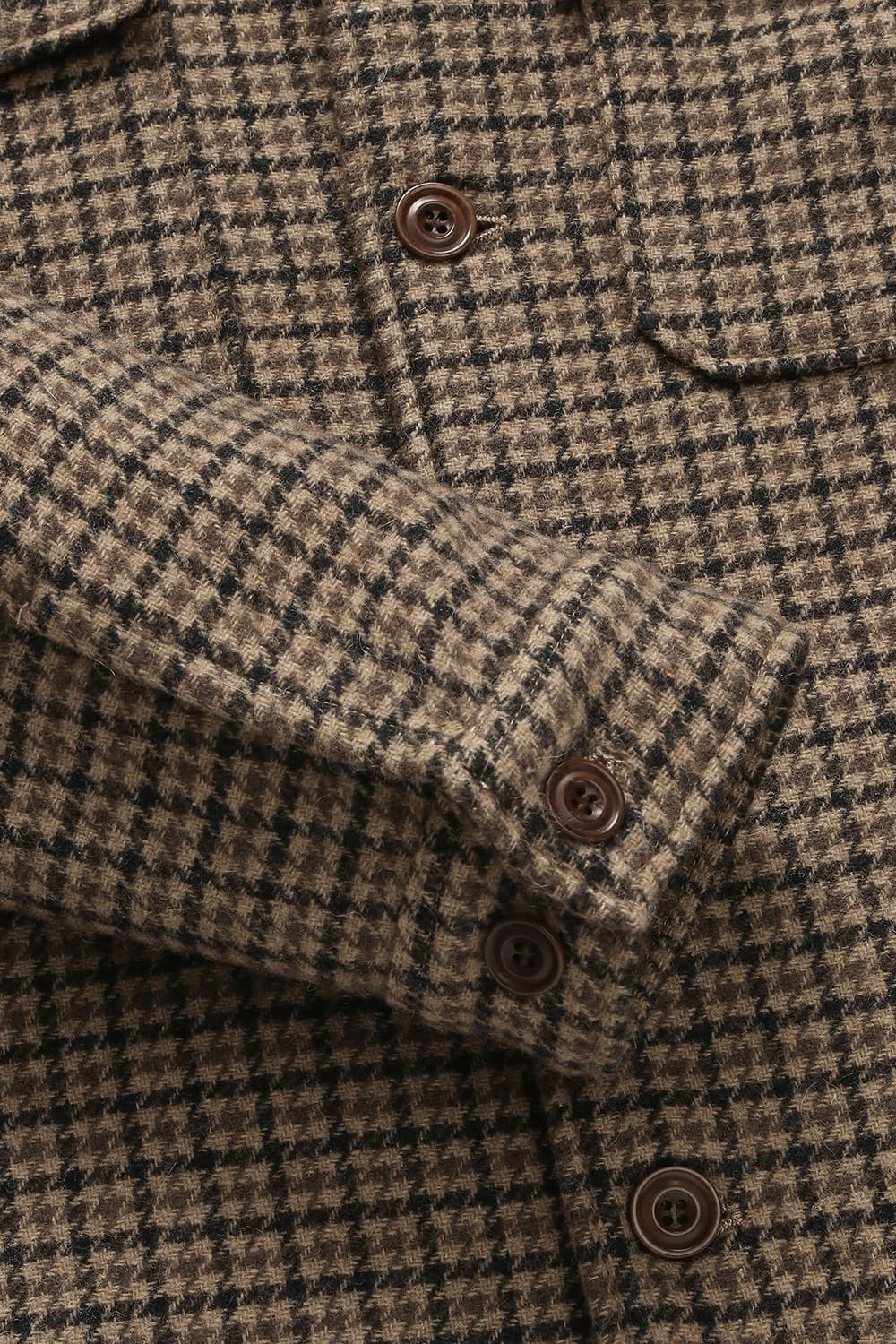 DAY 울 혼방 깅엄 체크 셔츠형 107 브라운 캐주얼 자켓