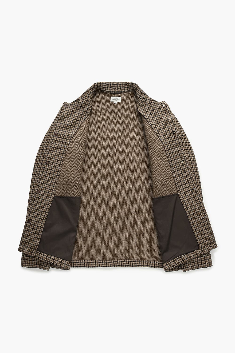DAY 울 혼방 깅엄 체크 셔츠형 107 브라운 캐주얼 자켓