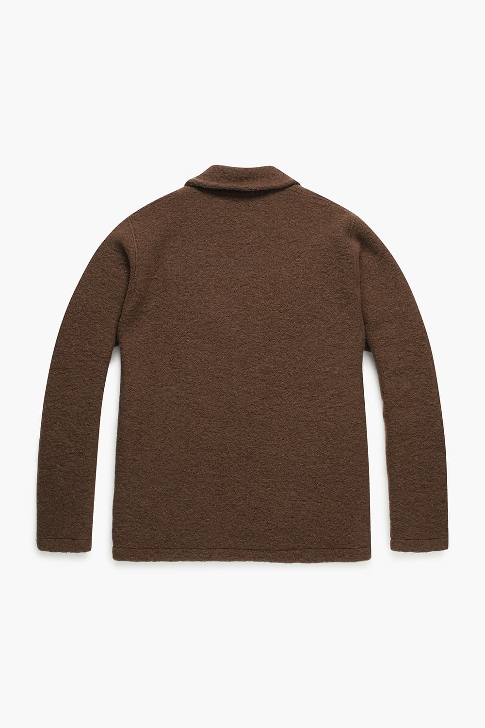 SERVICE 울 혼방 셔츠형 112 레드브라운 하프 코트