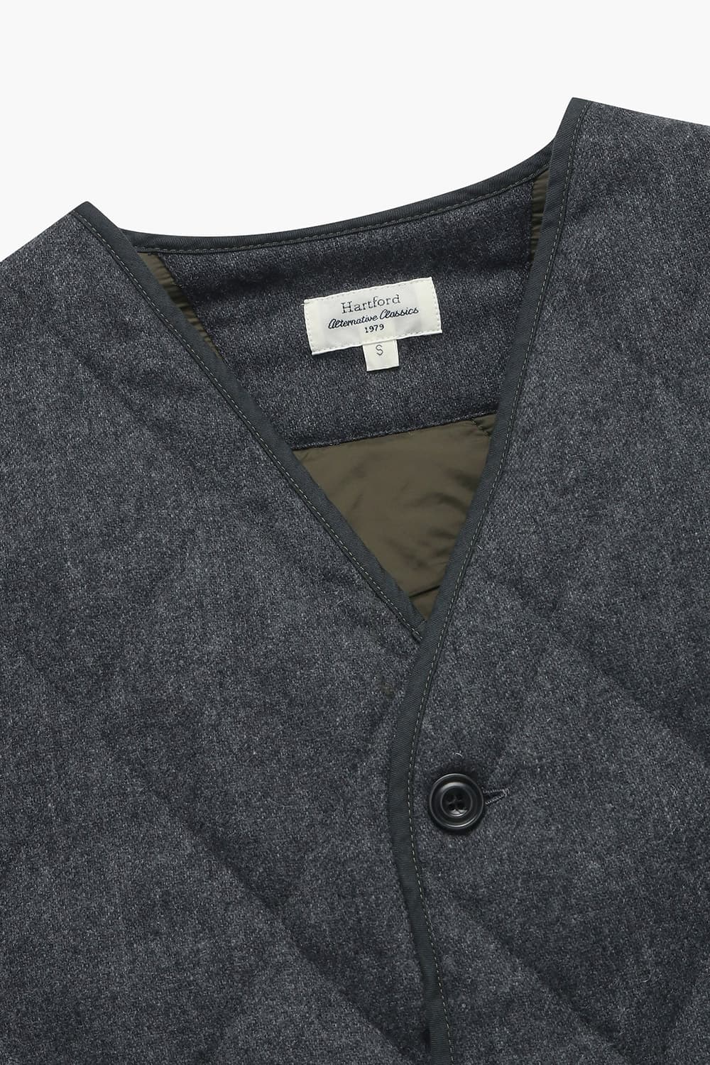 CHUCK 울 혼방 경량 114 차콜그레이 다운 점퍼