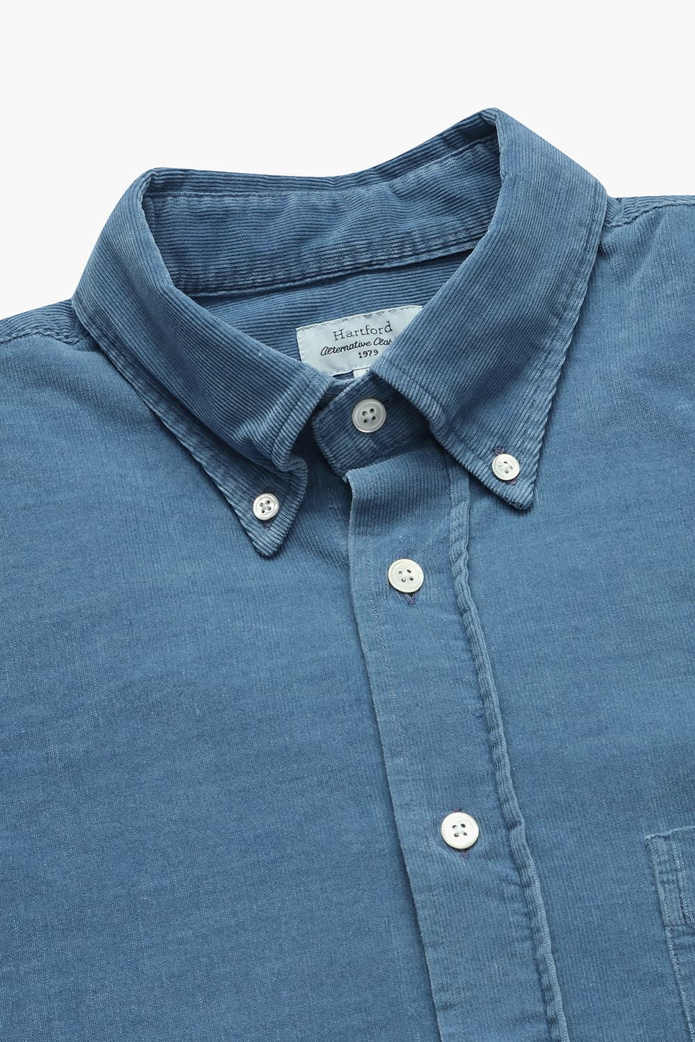 PITT 코튼 버튼 다운 카라 108 블루 셔츠