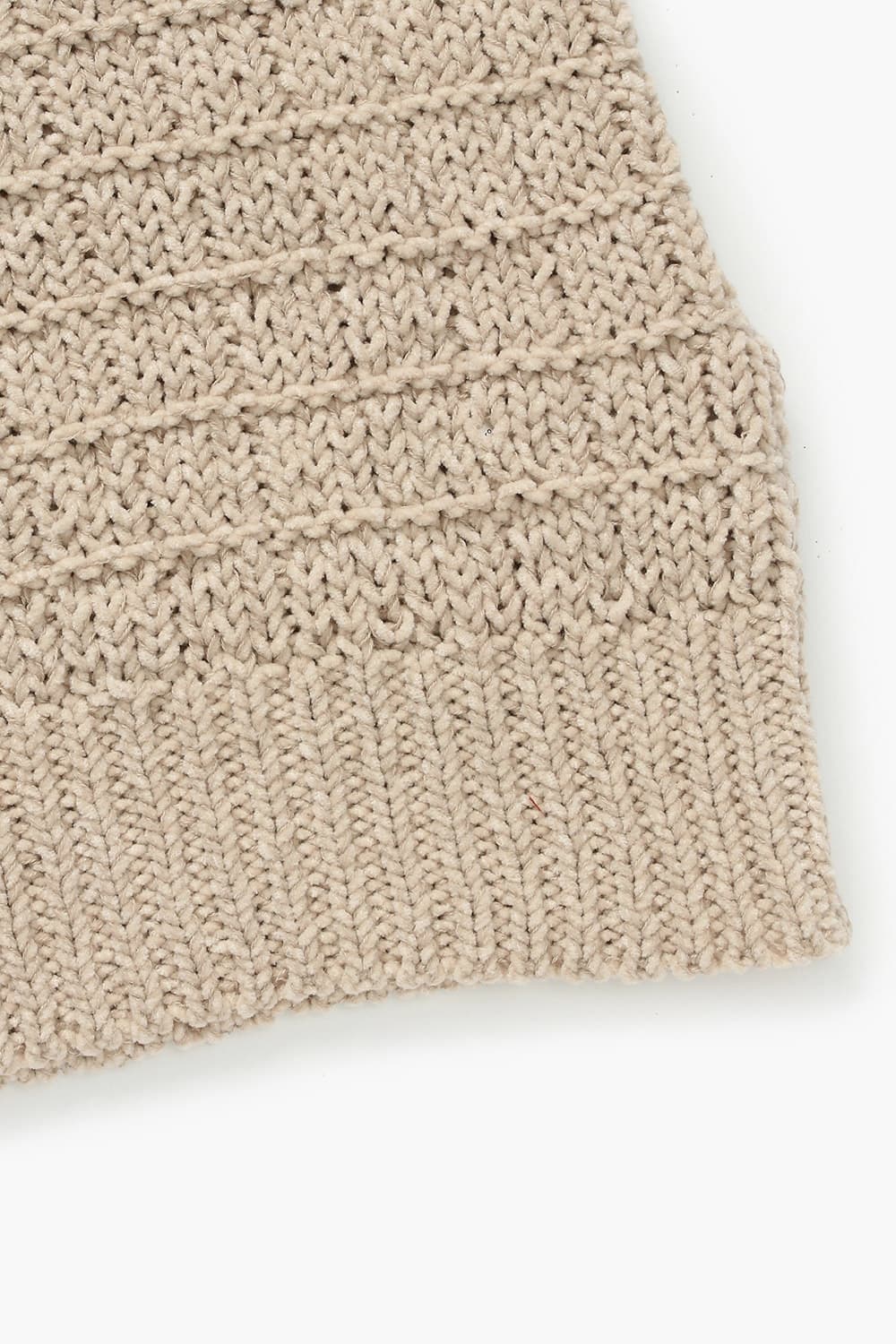 KAMIL 코튼 헨리넥 101 베이지 긴소매 니트