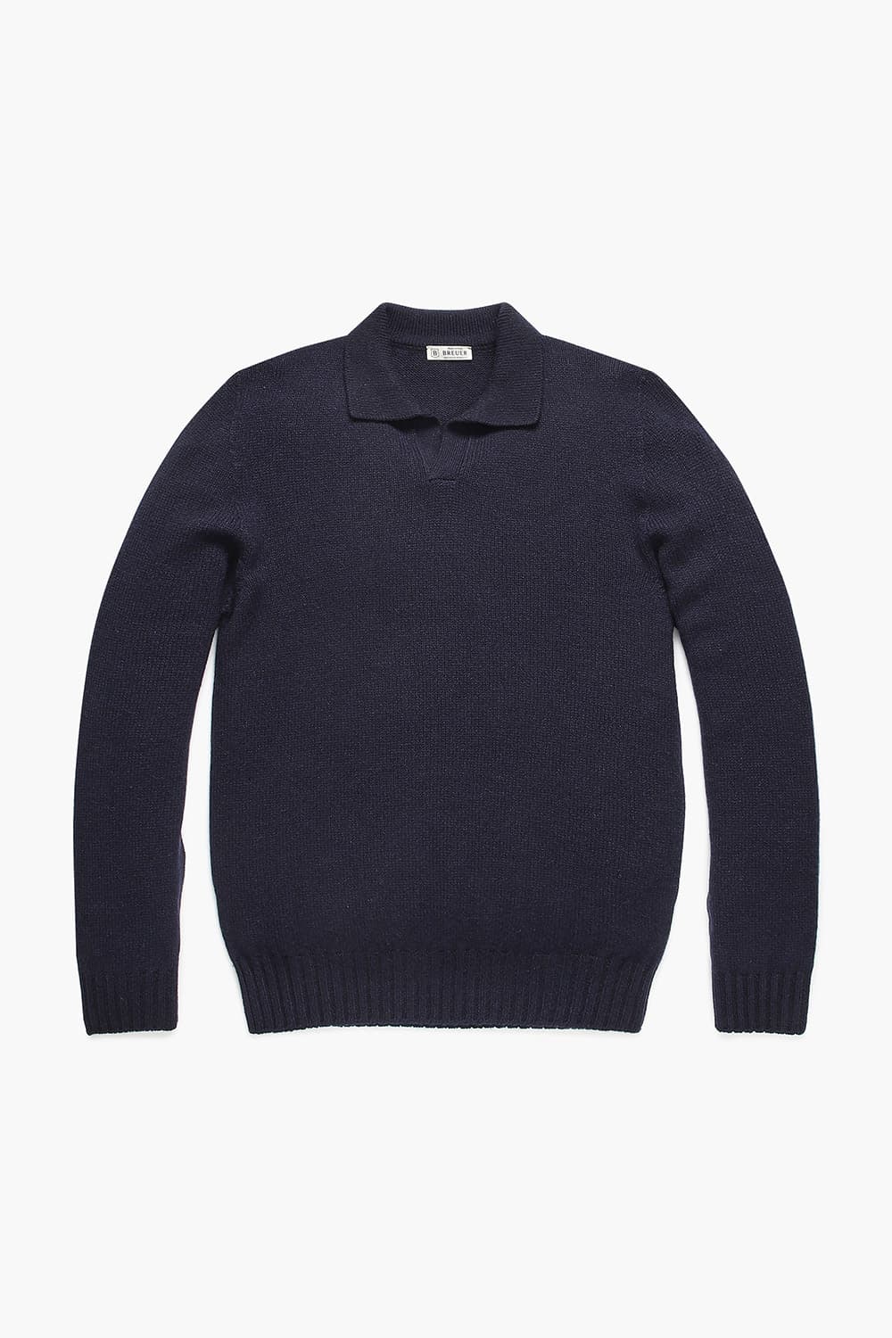 캐시미어 폴로 다크네이비 긴소매 니트