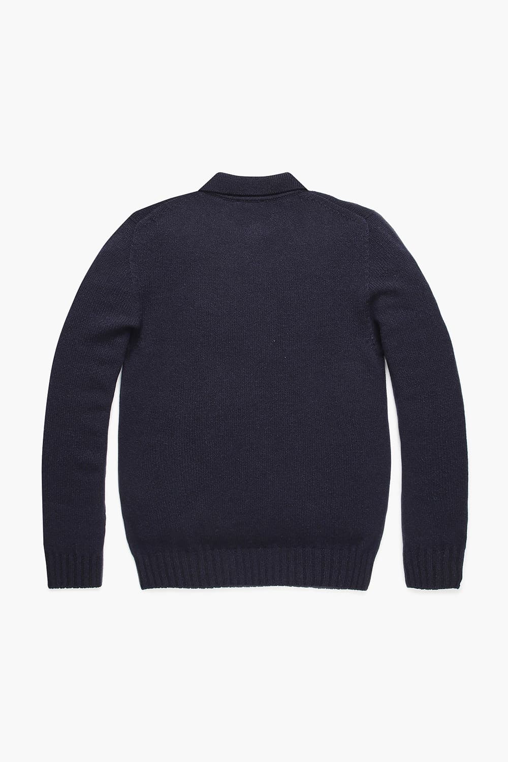 캐시미어 폴로 다크네이비 긴소매 니트