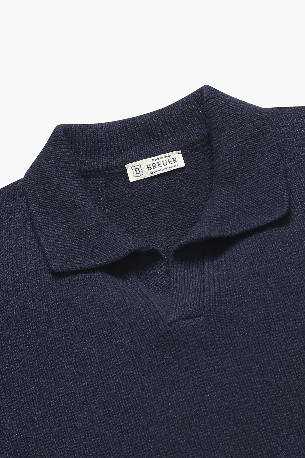 캐시미어 폴로 다크네이비 긴소매 니트