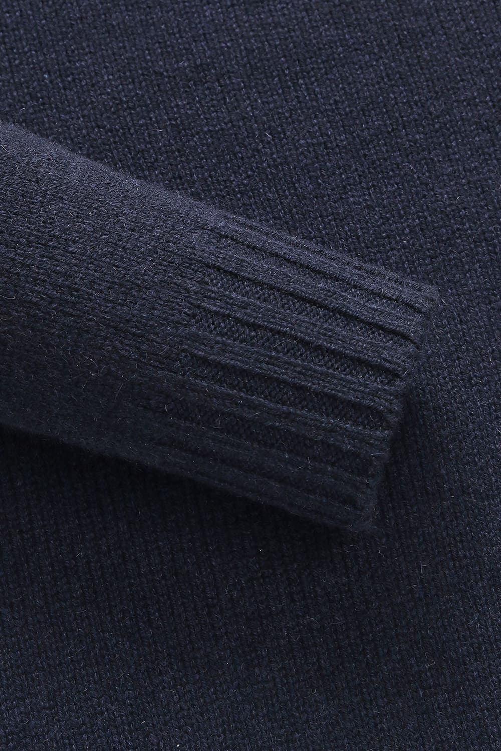 캐시미어 폴로 다크네이비 긴소매 니트
