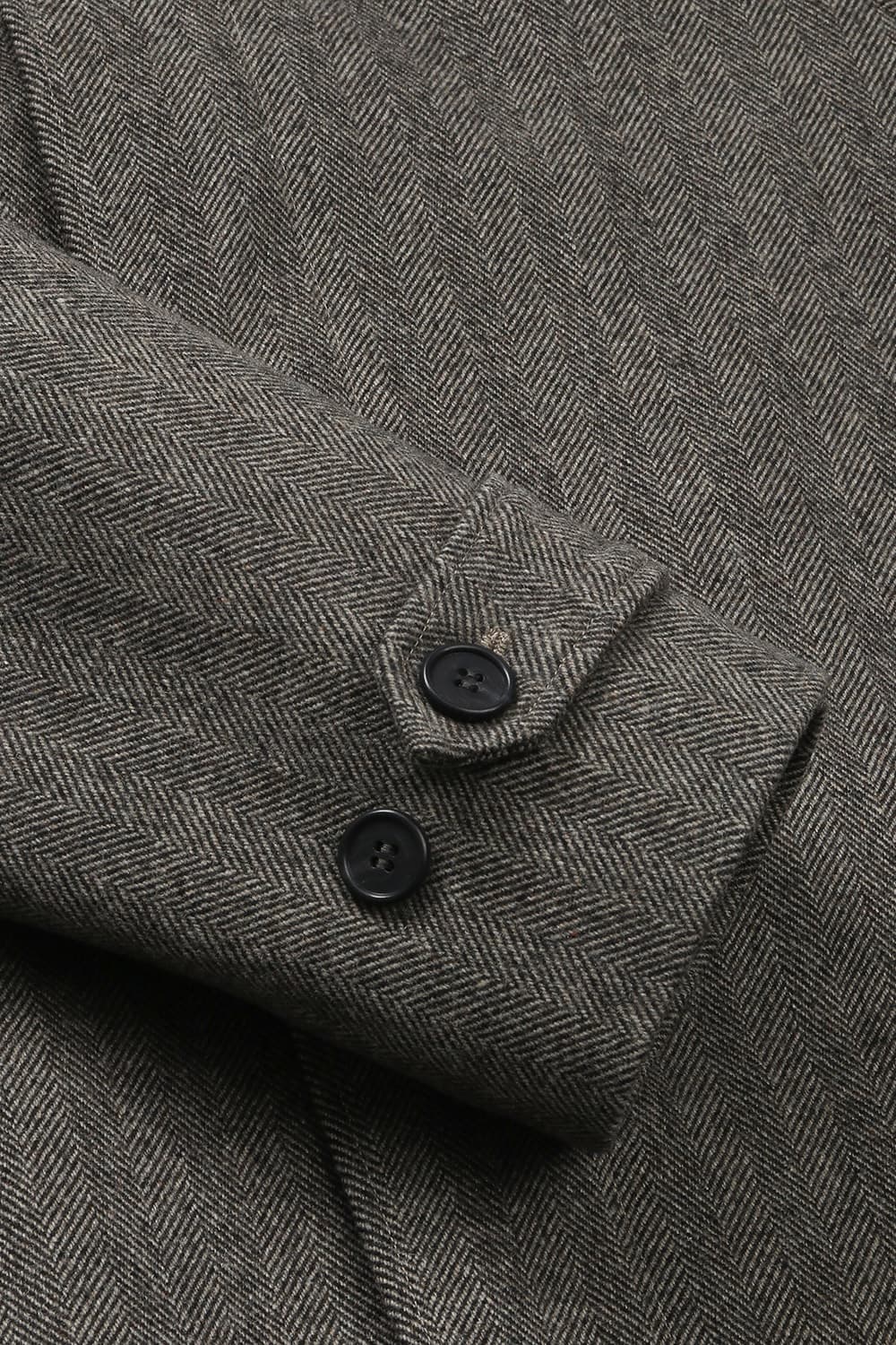 CALVIN 울 혼방 레글런 발마칸 102 다크브라운 롱 코트