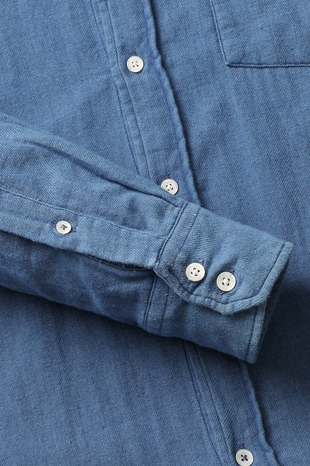 PAUL 데님 포켓 114 블루 셔츠