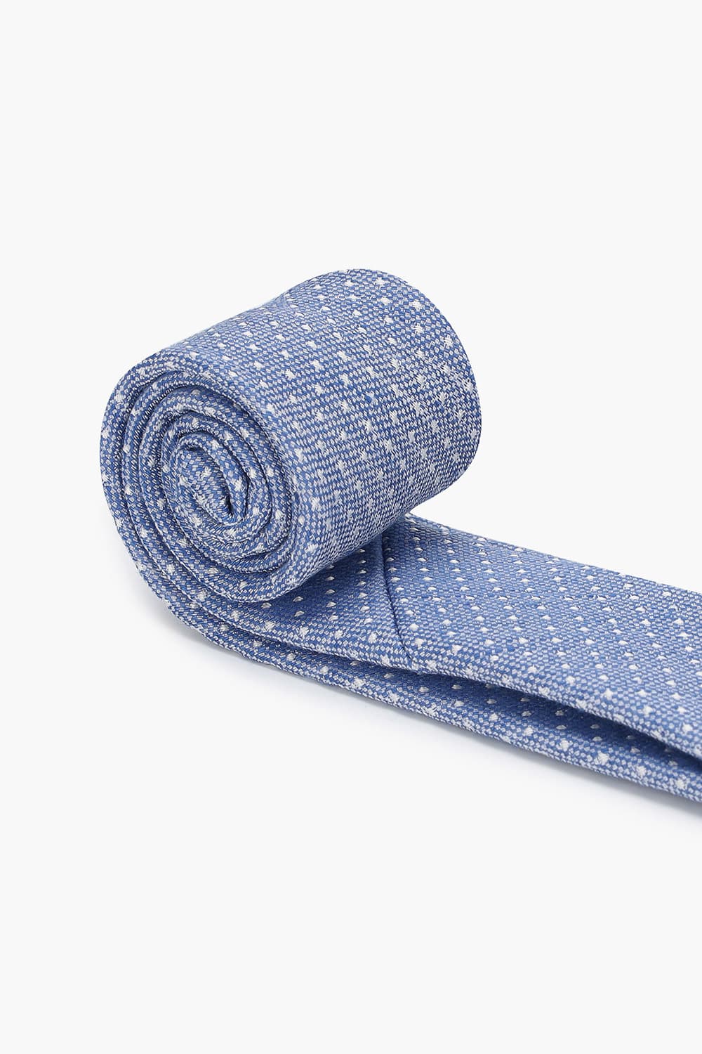 린넨 혼방 깅엄 체크 706 라이트블루 넥타이