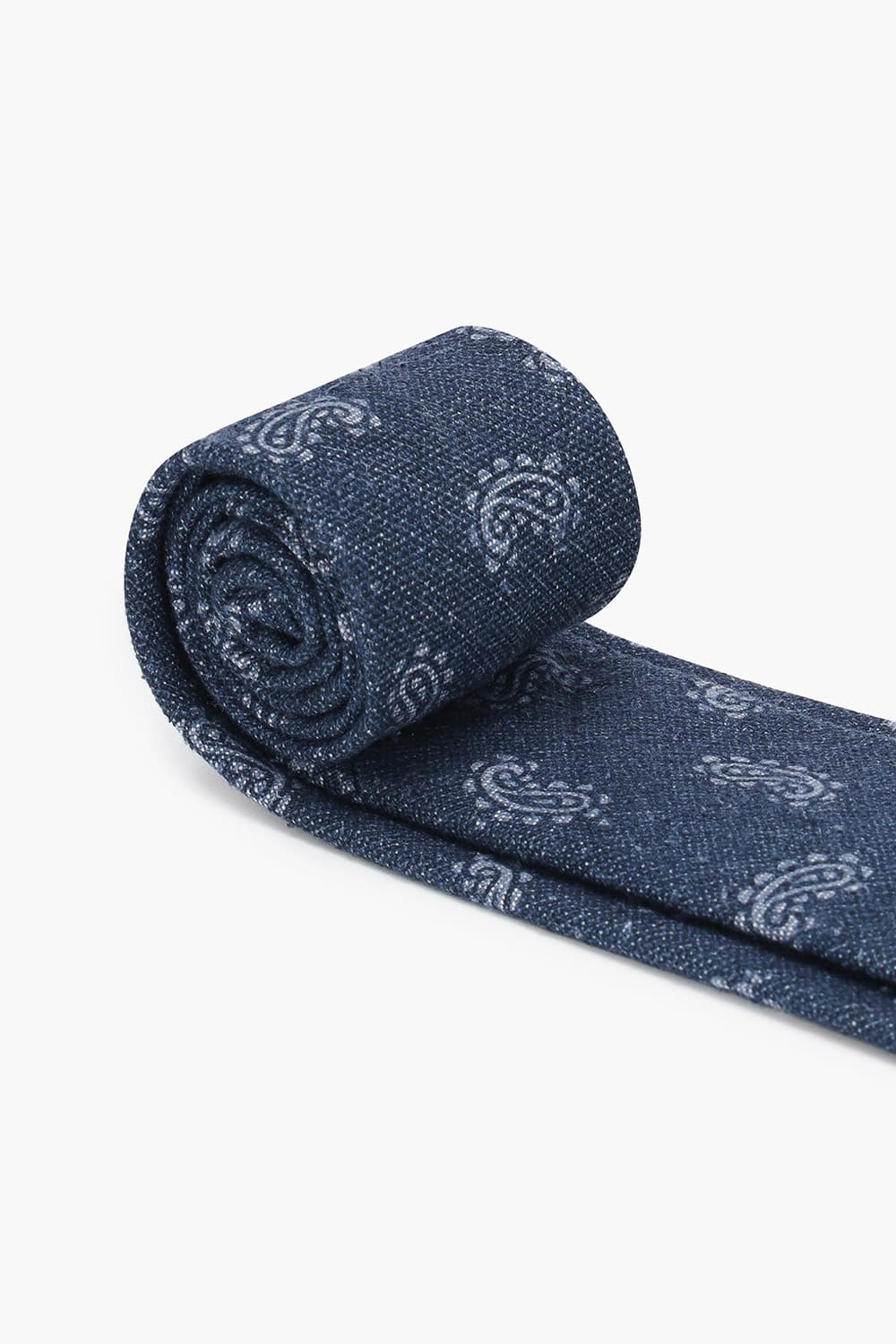 실크 혼방 일러스트 패턴 307 다크네이비 넥타이