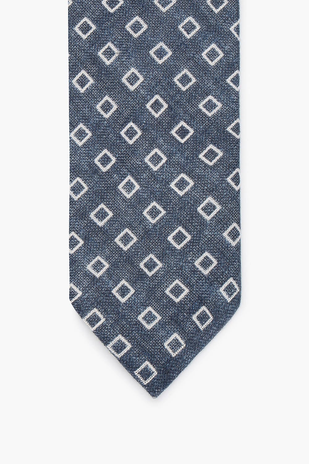 린넨 스퀘어 패턴 306 다크네이비 넥타이