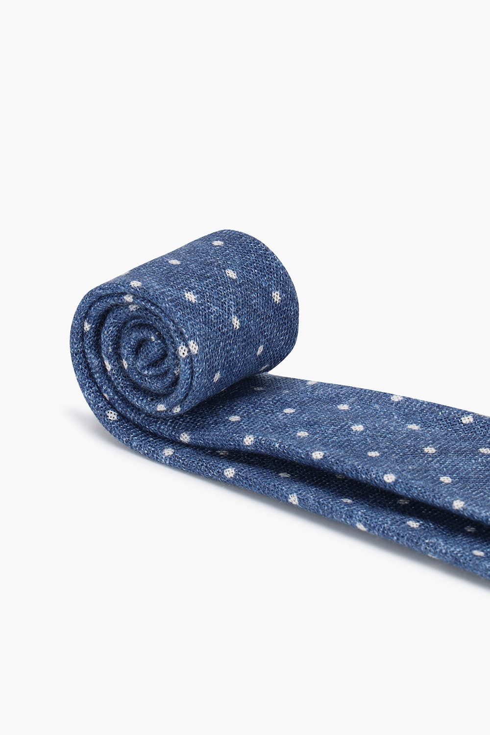 린넨 도트 패턴 넥타이