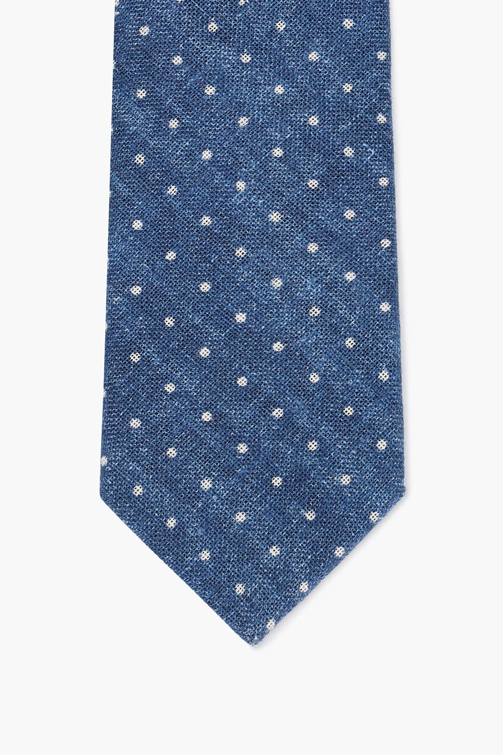 린넨 도트 패턴 넥타이