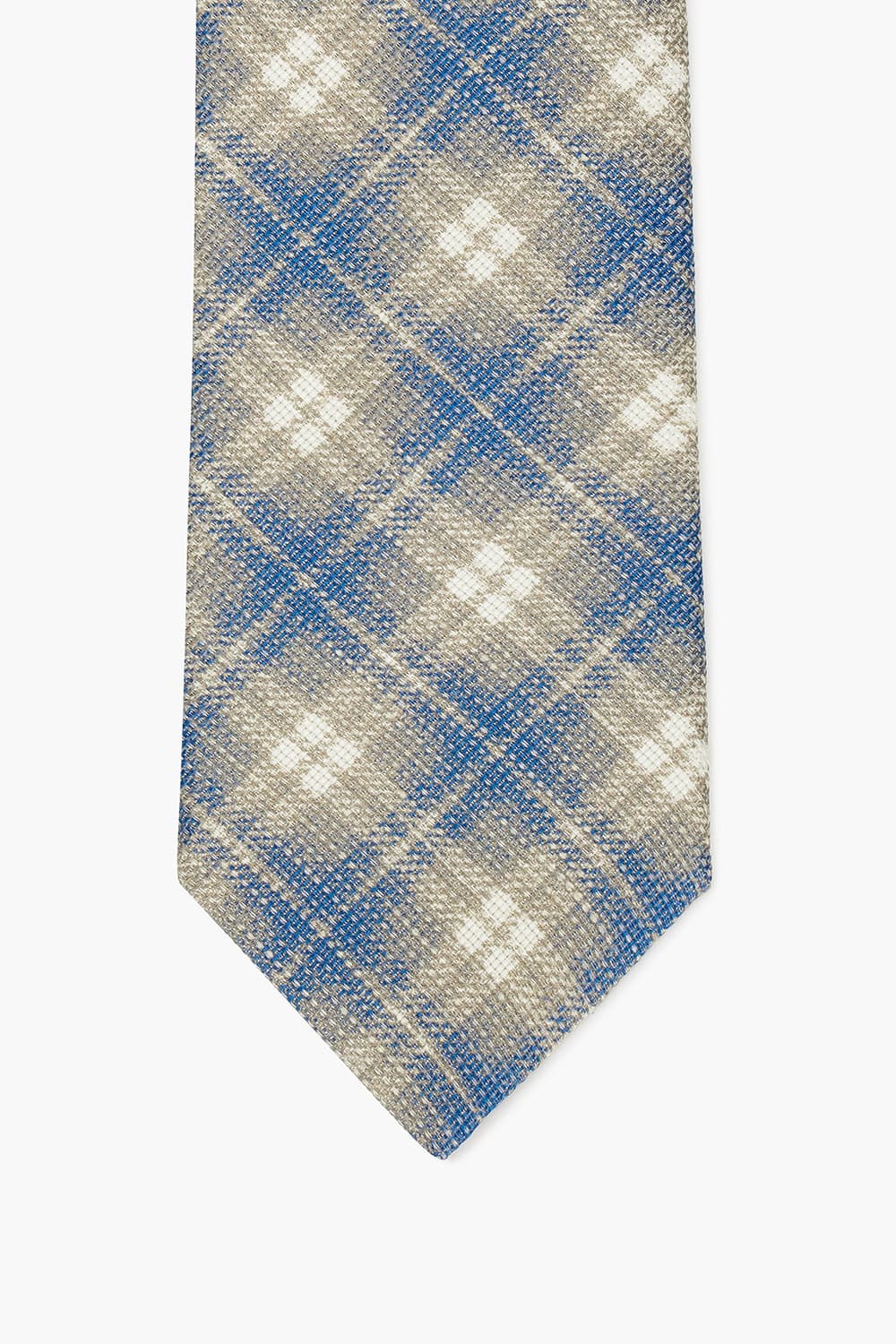 린넨 혼방 옴브레 체크 넥타이