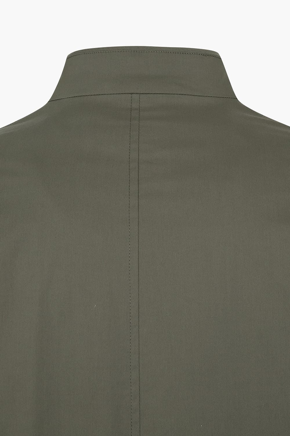 코튼 베이직 하이넥 카키 점퍼