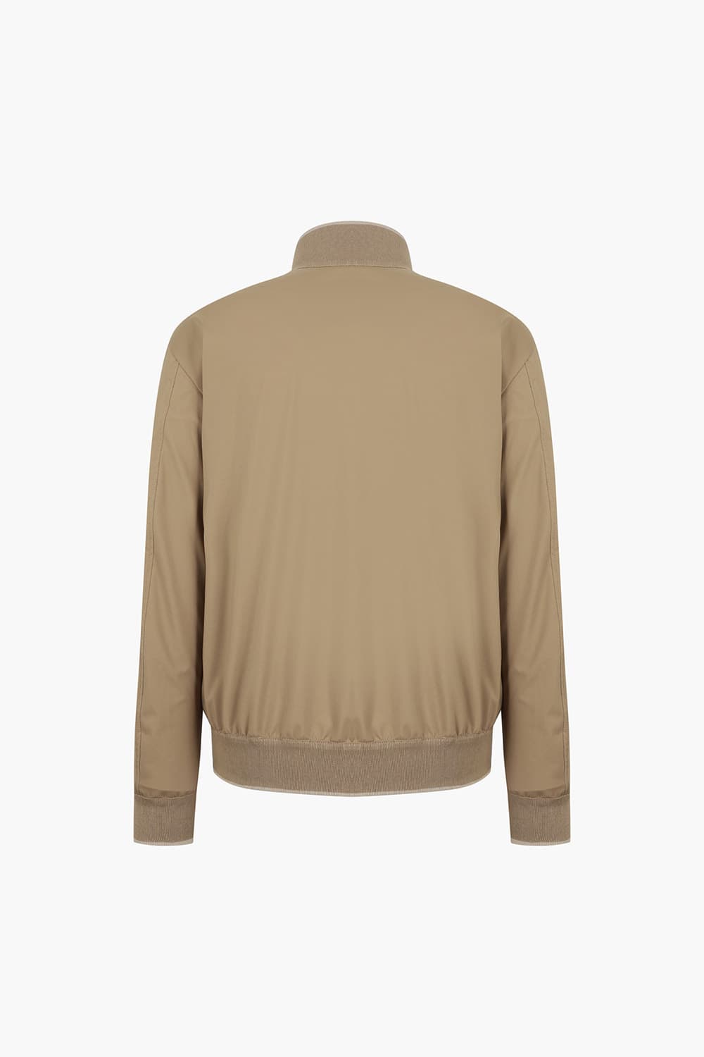 고트스킨 스웨이드 하이넥 블루종 브라운 점퍼