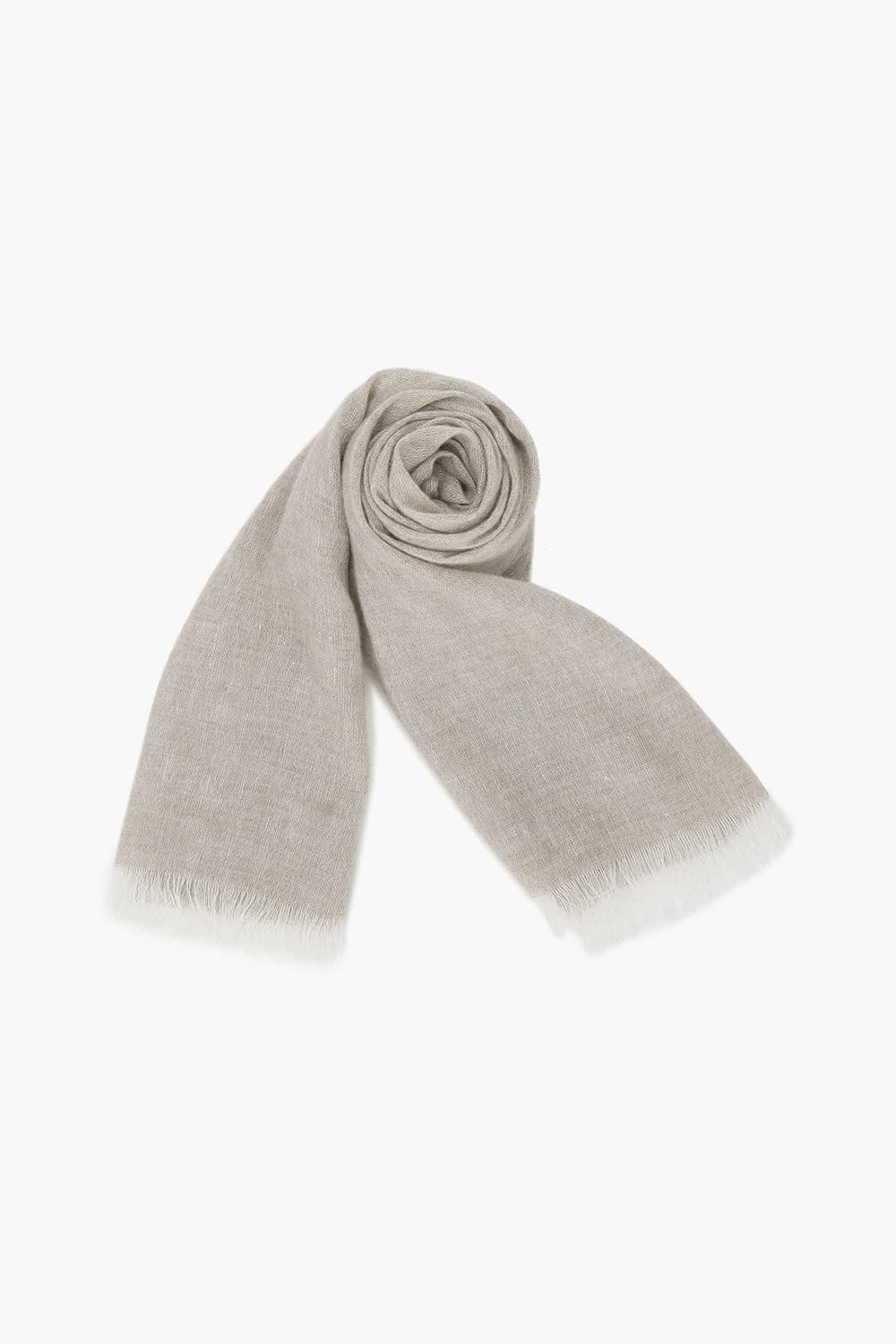 린넨 베이직 라이트브라운 스카프