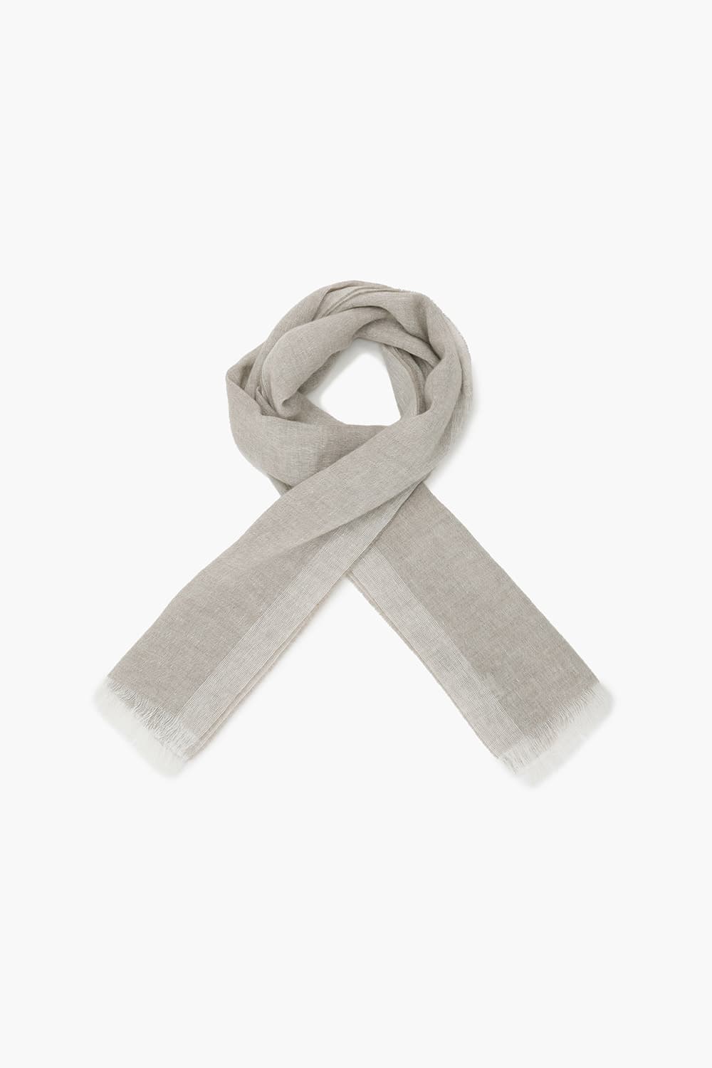 린넨 베이직 라이트브라운 스카프