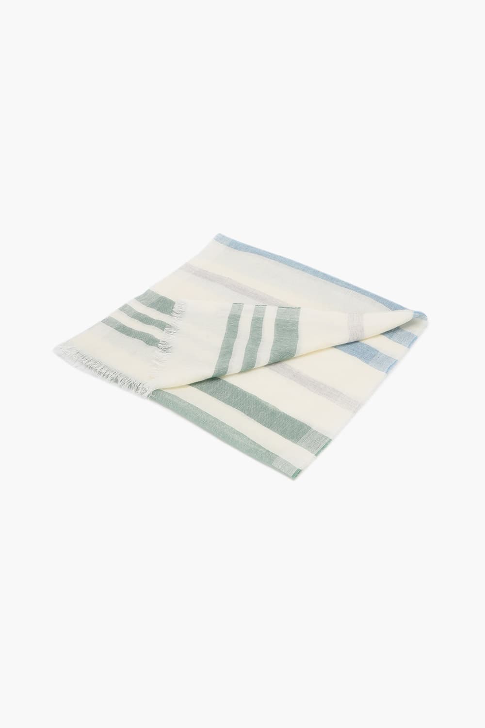 린넨 스트라이프 아이보리 스카프