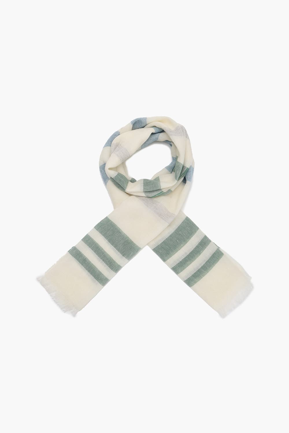 린넨 스트라이프 아이보리 스카프