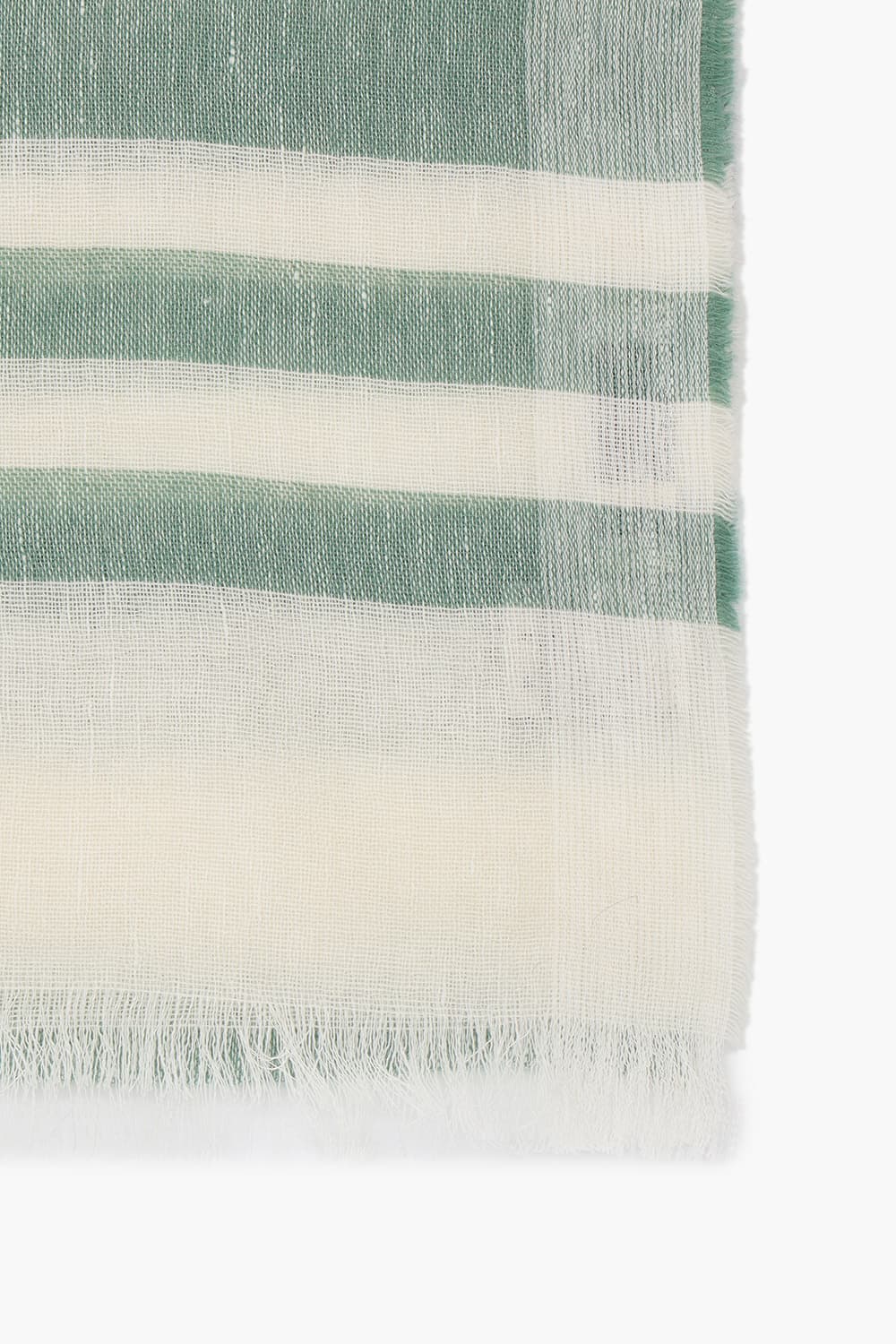 린넨 스트라이프 아이보리 스카프