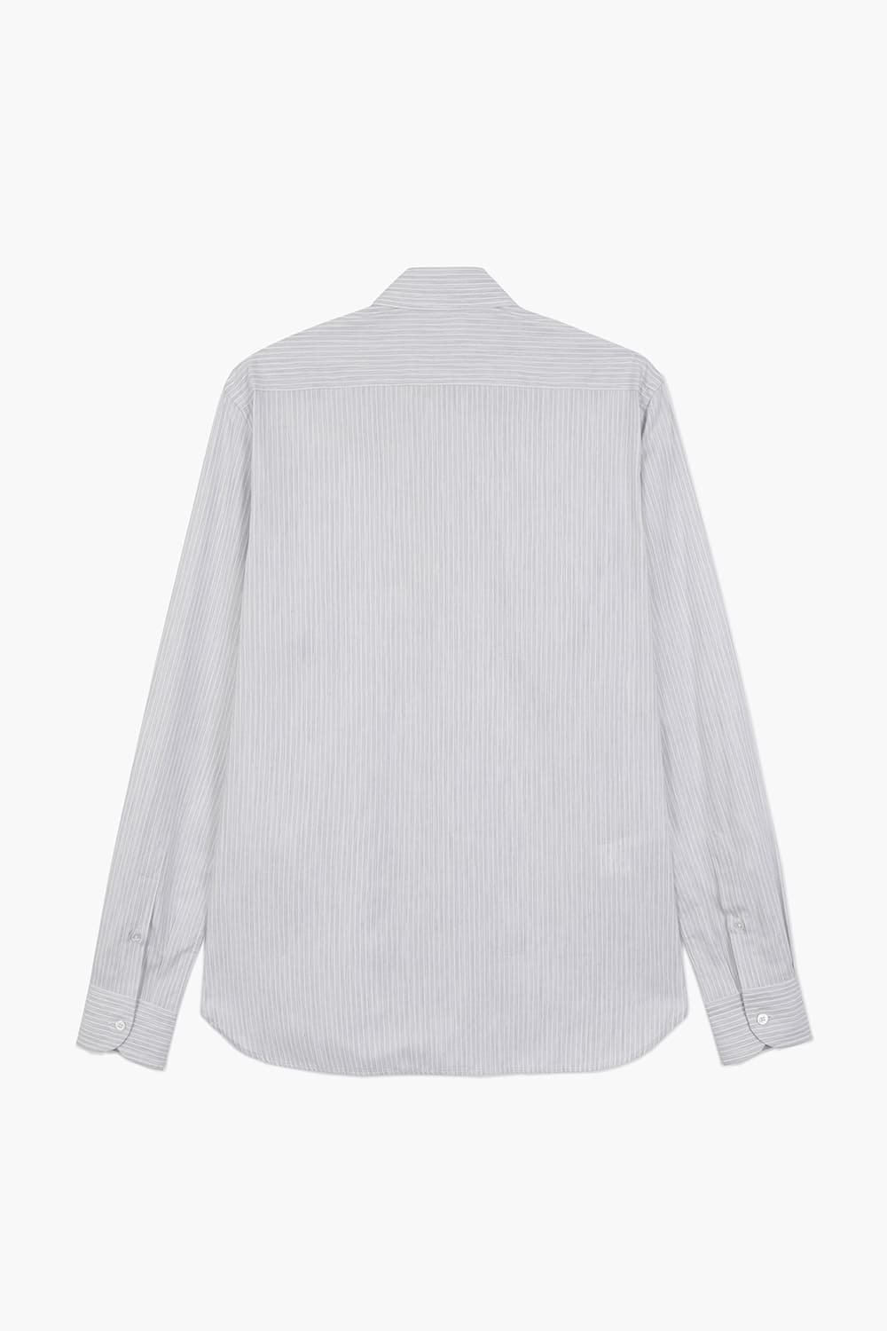 BEAULIEU 코튼 스트라이프 308 라이트그레이 셔츠