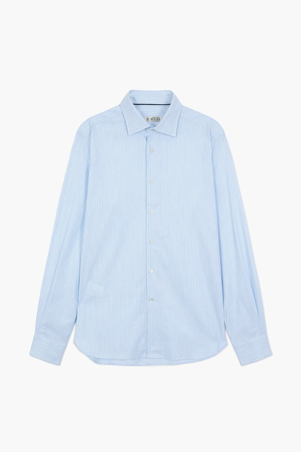 BEAULIEU 코튼 스트라이프 308 라이트블루 셔츠