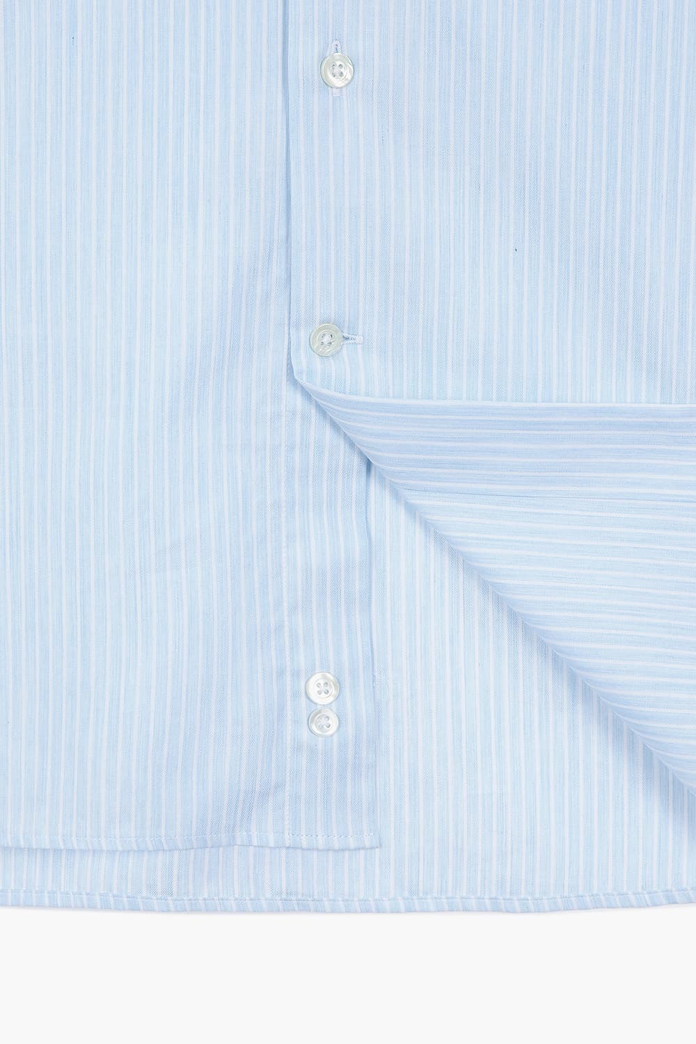 BEAULIEU 코튼 스트라이프 308 라이트블루 셔츠