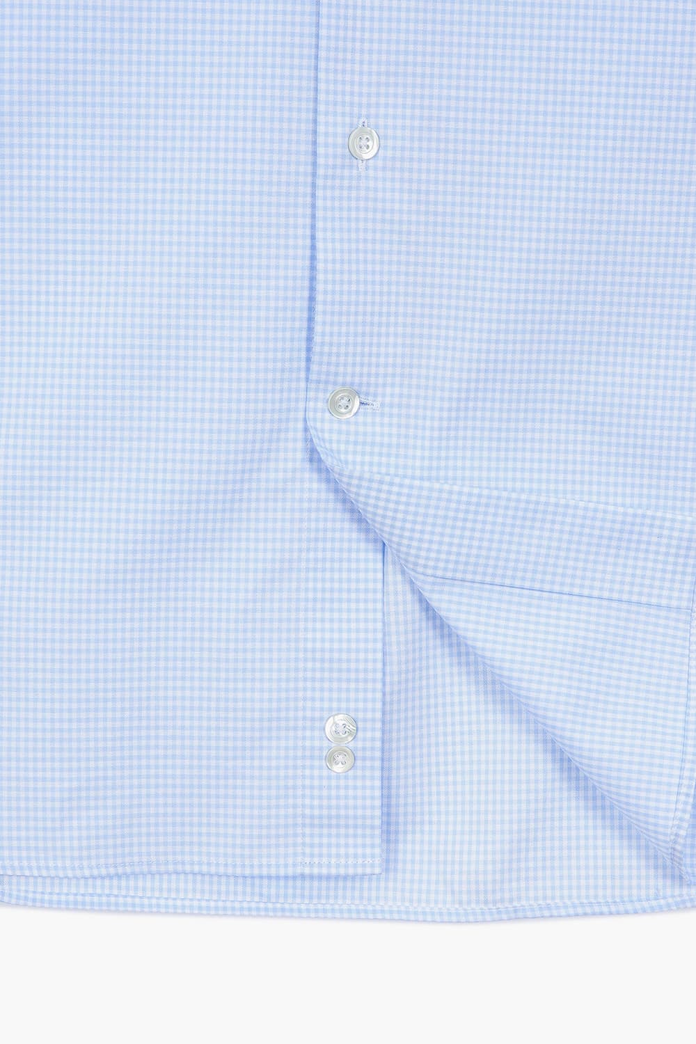 BEAULIEU 코튼 마이크로 깅엄 체크 셔츠 BE160P540503