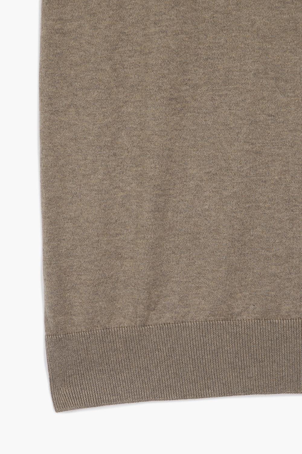 MC 코튼 폴로 501 브라운 반소매 니트