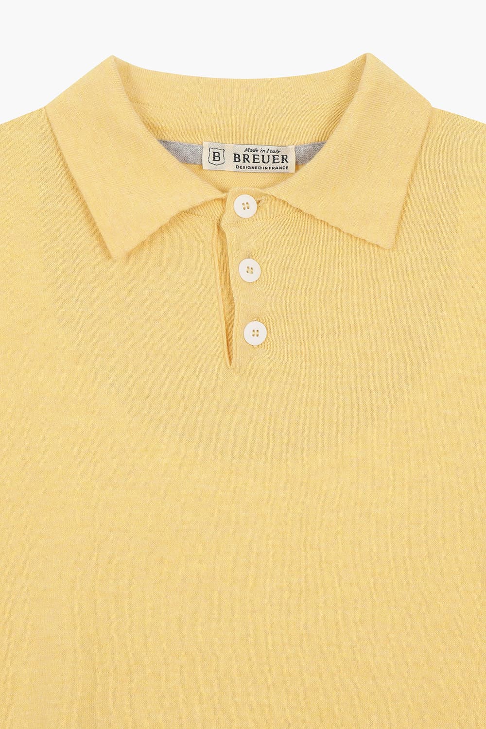MC 코튼 폴로 501 옐로우 반소매 니트