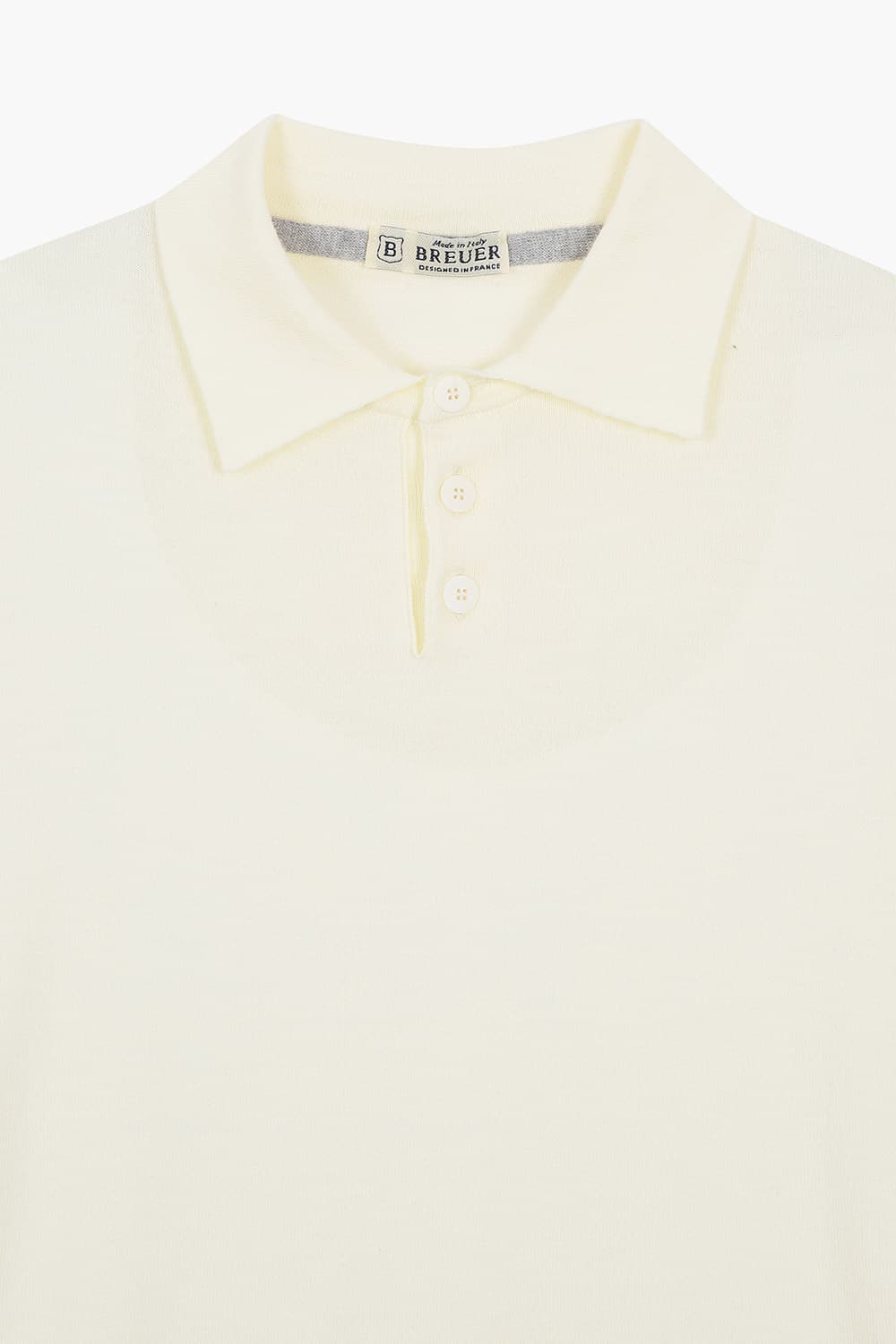 MC 코튼 폴로 501 아이보리 반소매 니트