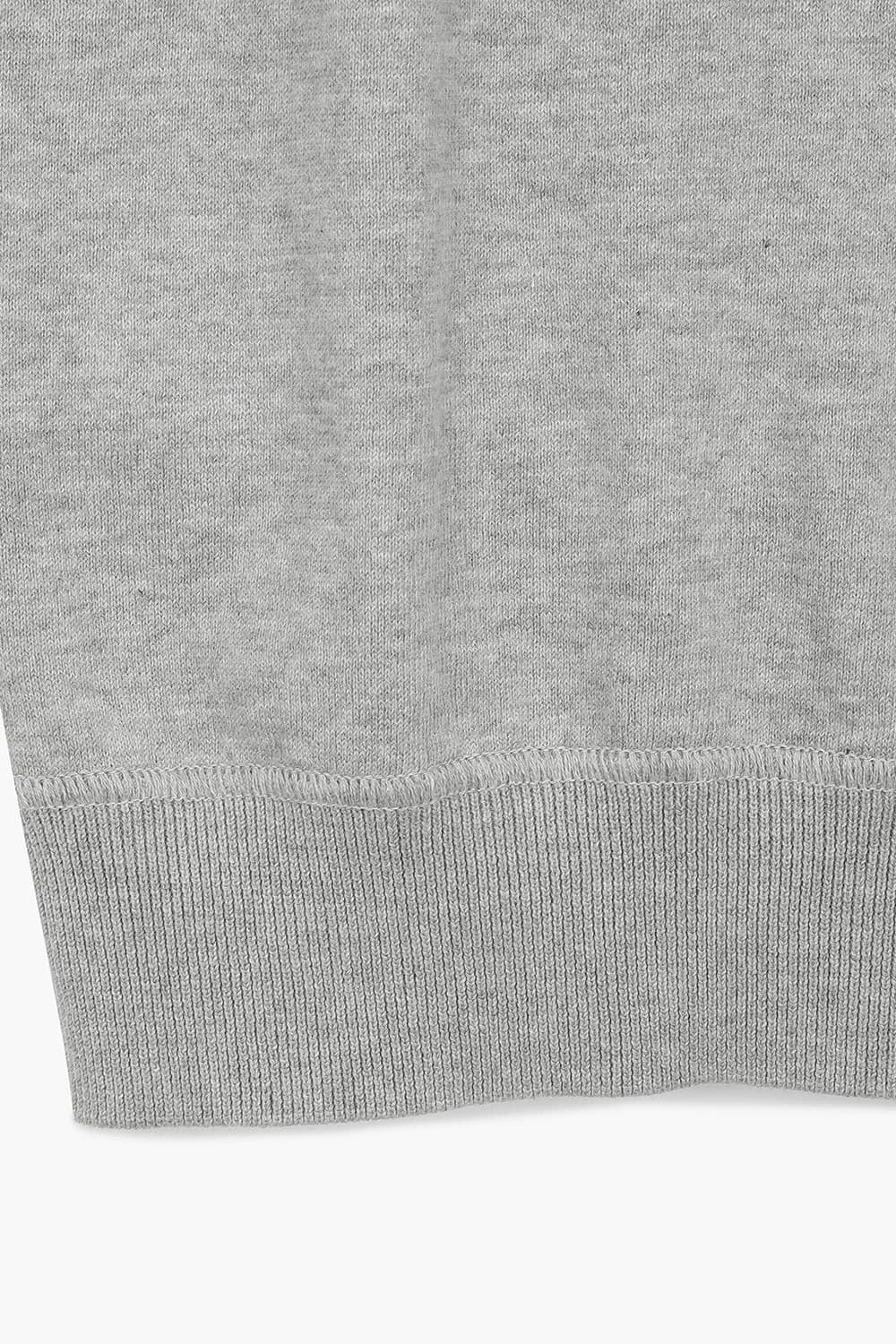 코튼 크루넥 그레이 긴소매 니트