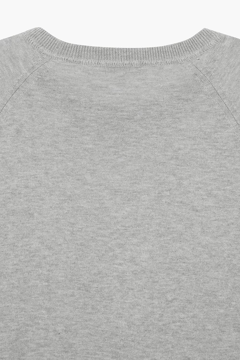 코튼 크루넥 그레이 긴소매 니트