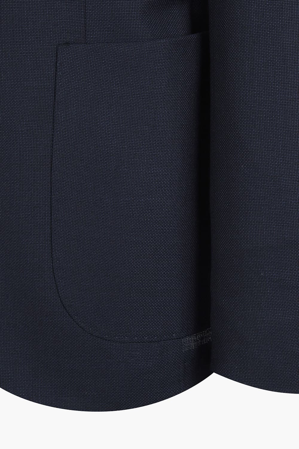 실크 혼방 다크네이비 테일러드 자켓