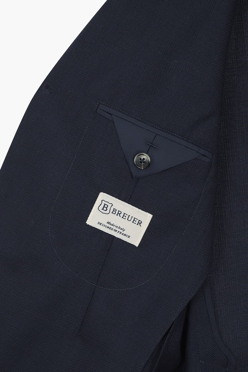 실크 혼방 다크네이비 테일러드 자켓