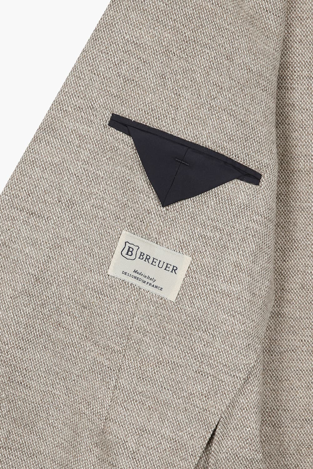 실크 혼방 라이트브라운 테일러드 자켓