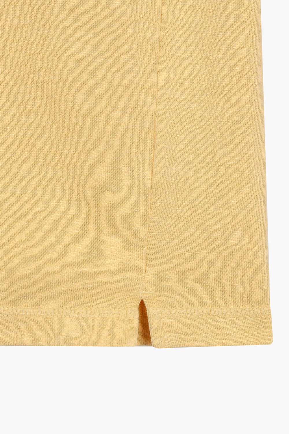 LIGHT 코튼 크루넥 103 옐로우 긴소매 티셔츠