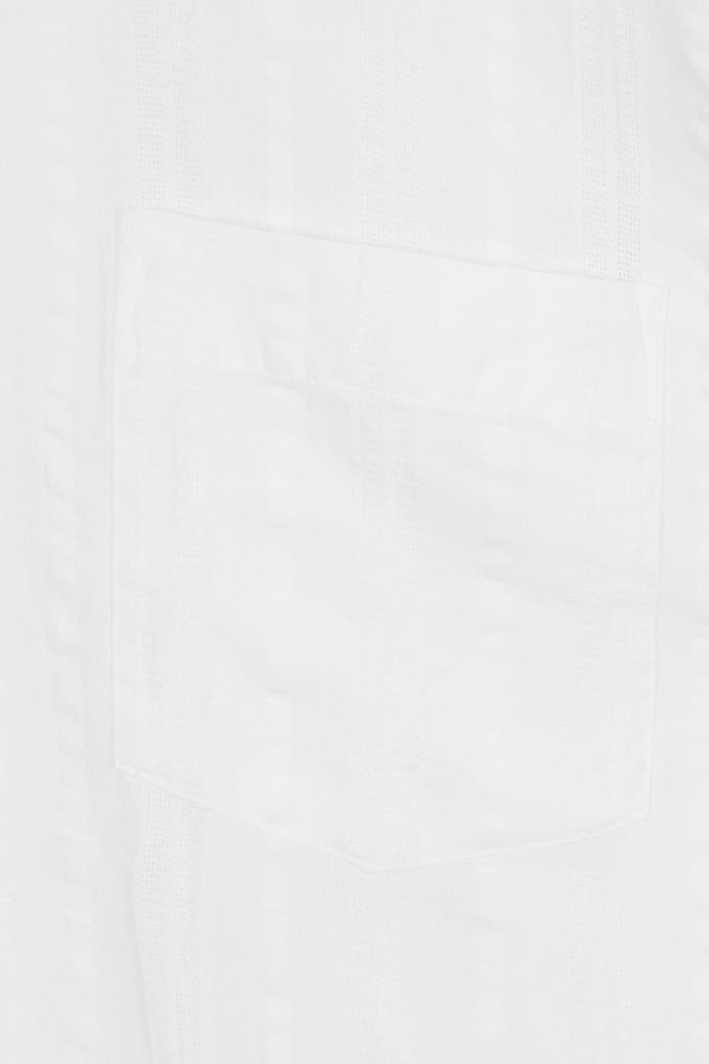 코튼 포켓 테일러드 카라 509 화이트 반소매 셔츠